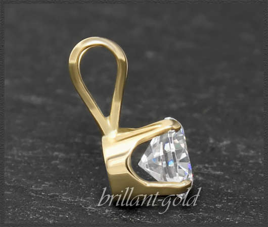Brillant Anhänger 750 Gold; 1,01ct, River D, VVS1
